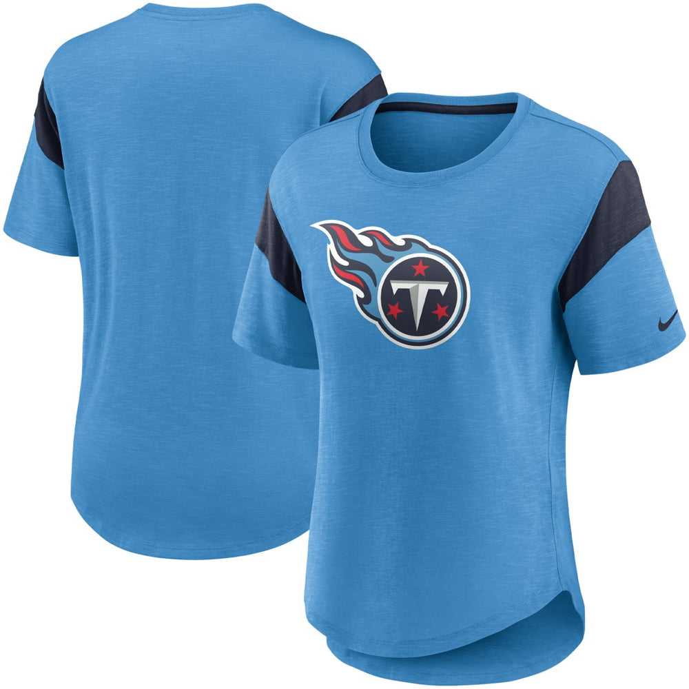 Tennessee Titans Women's Primary Logo Fashion Top Light Blue - Nike