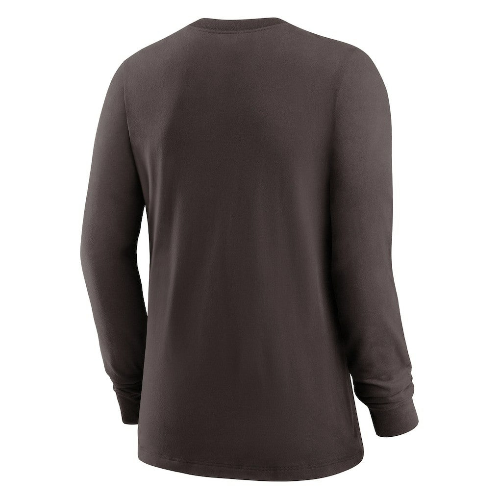 Cleveland Browns Women's Prime Split Long Sleeve T-Shirt Brown - Nike