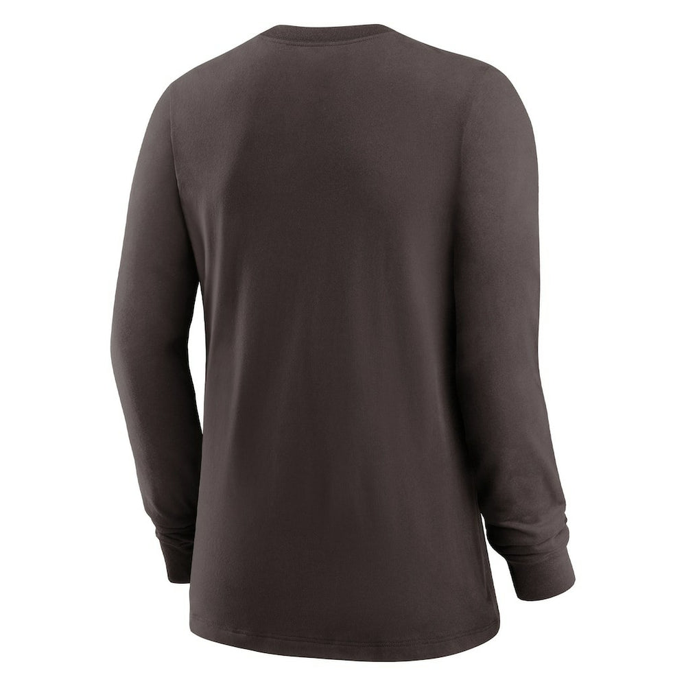 Cleveland Browns Women's Prime Split Long Sleeve T-Shirt Brown - Nike