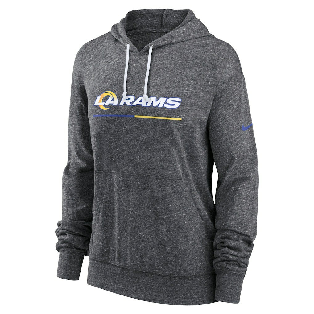 Los Angeles Rams Women's Team Spirit Gym Vintage Lightweight Hoodie Top Heather Charcoal - Nike