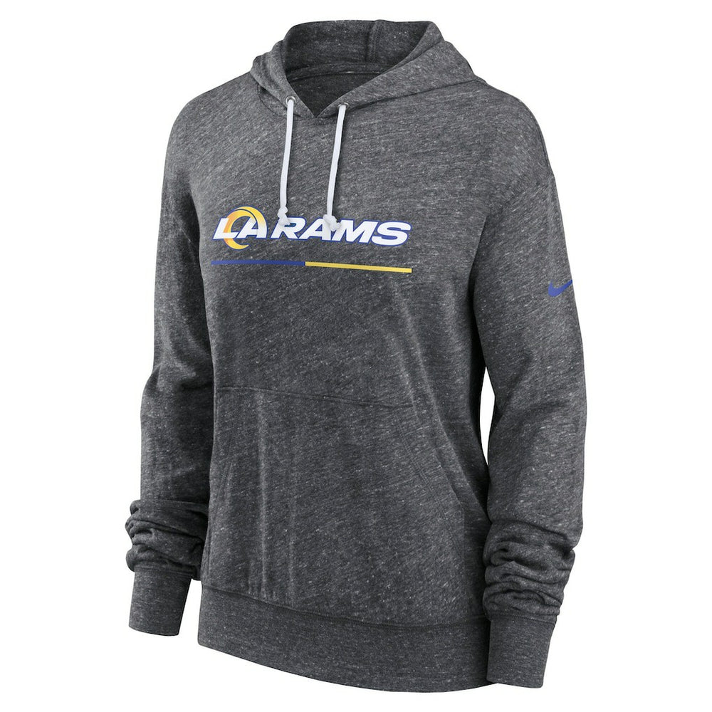 Los Angeles Rams Women's Team Spirit Gym Vintage Lightweight Hoodie Top Heather Charcoal - Nike