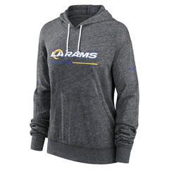 Los Angeles Rams Women's Team Spirit Gym Vintage Lightweight Hoodie Top Heather Charcoal - Nike