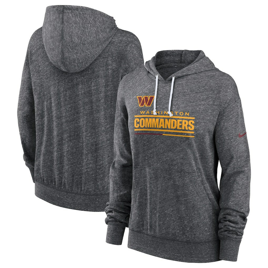 Washington Commanders Women's Team Spirit Gym Vintage Lightweight Hoodie Top Heather Charcoal - Nike