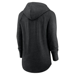 Las Vegas Raiders Women's Minimal Statement Lightweight Raglan Funnel Neck Pullover Hoodie Black - Nike
