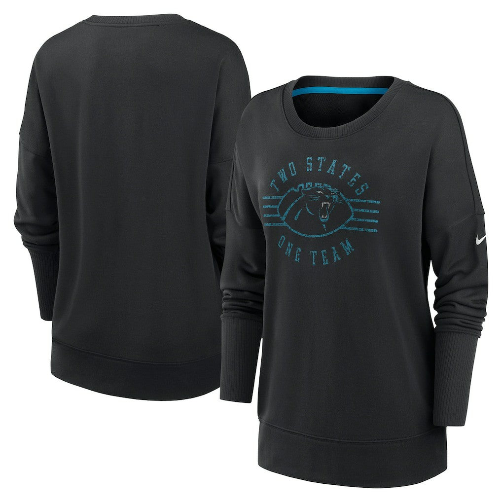Carolina Panthers Women's Rewind Playback Icon Performance Pullover Sweatshirt Black - Nike