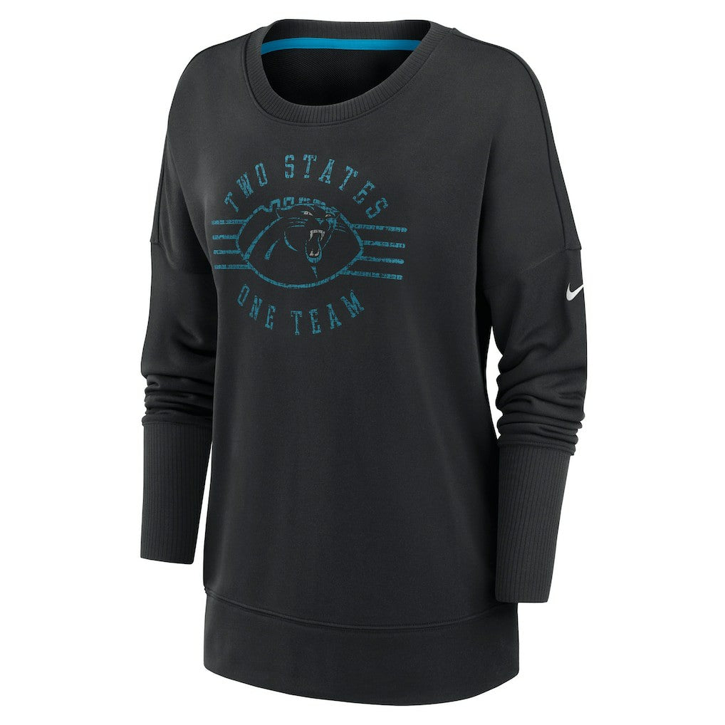 Carolina Panthers Women's Rewind Playback Icon Performance Pullover Sweatshirt Black - Nike