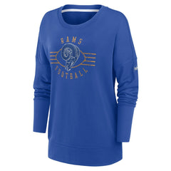Los Angeles Rams Women's Rewind Playback Icon Performance Pullover Sweatshirt Royal - Nike