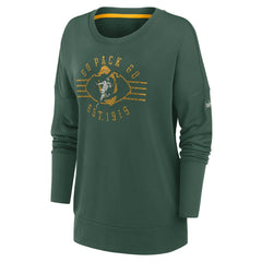 Green Bay Packers Women's Rewind Playback Icon Performance Pullover Sweatshirt Green - Nike