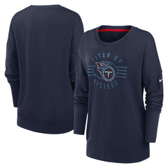 Tennessee Titans Women's Rewind Playback Icon Performance Pullover Sweatshirt Navy - Nike