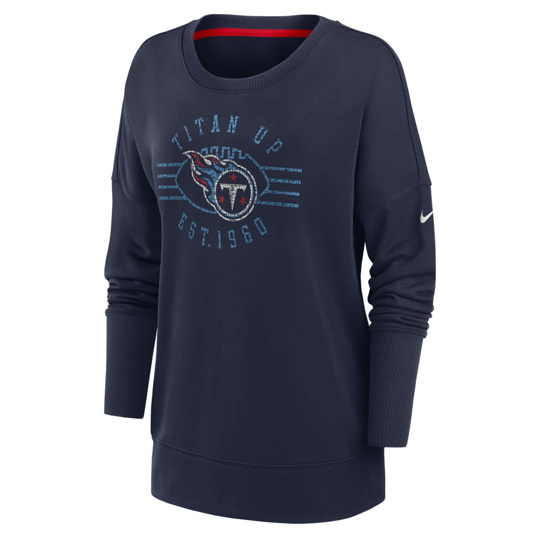 Tennessee Titans Women's Rewind Playback Icon Performance Pullover Sweatshirt Navy - Nike
