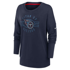 Tennessee Titans Women's Rewind Playback Icon Performance Pullover Sweatshirt Navy - Nike
