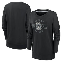 Las Vegas Raiders Women's Rewind Playback Icon Performance Pullover Sweatshirt Black - Nike