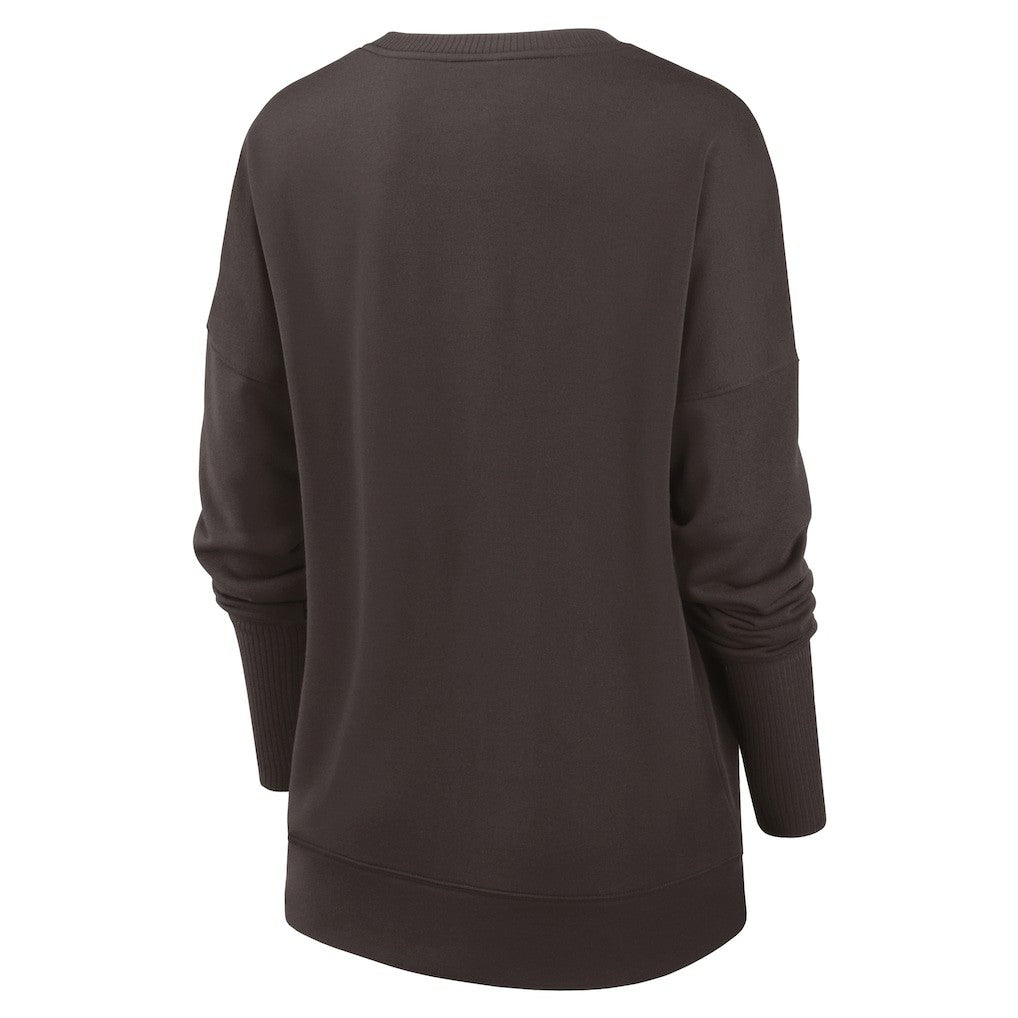 Cleveland Browns Women's Rewind Playback Icon Performance Pullover Sweatshirt Brown - Nike
