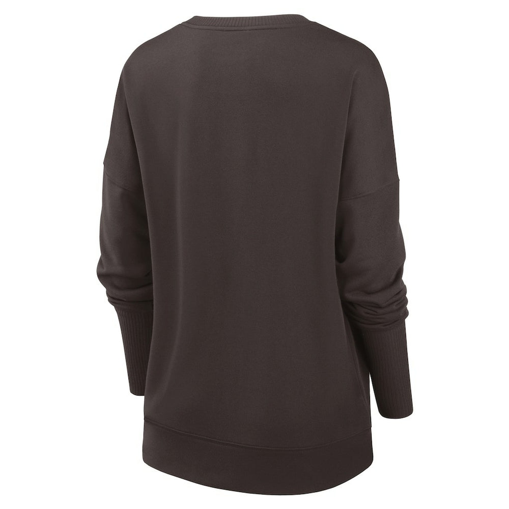 Cleveland Browns Women's Rewind Playback Icon Performance Pullover Sweatshirt Brown - Nike