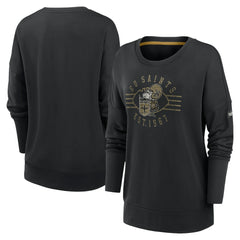 New Orleans Saints Women's Rewind Playback Icon Performance Pullover Sweatshirt Black - Nike