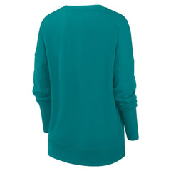 Miami Dolphins Women's Rewind Playback Icon Performance Pullover Sweatshirt Aqua - Nike