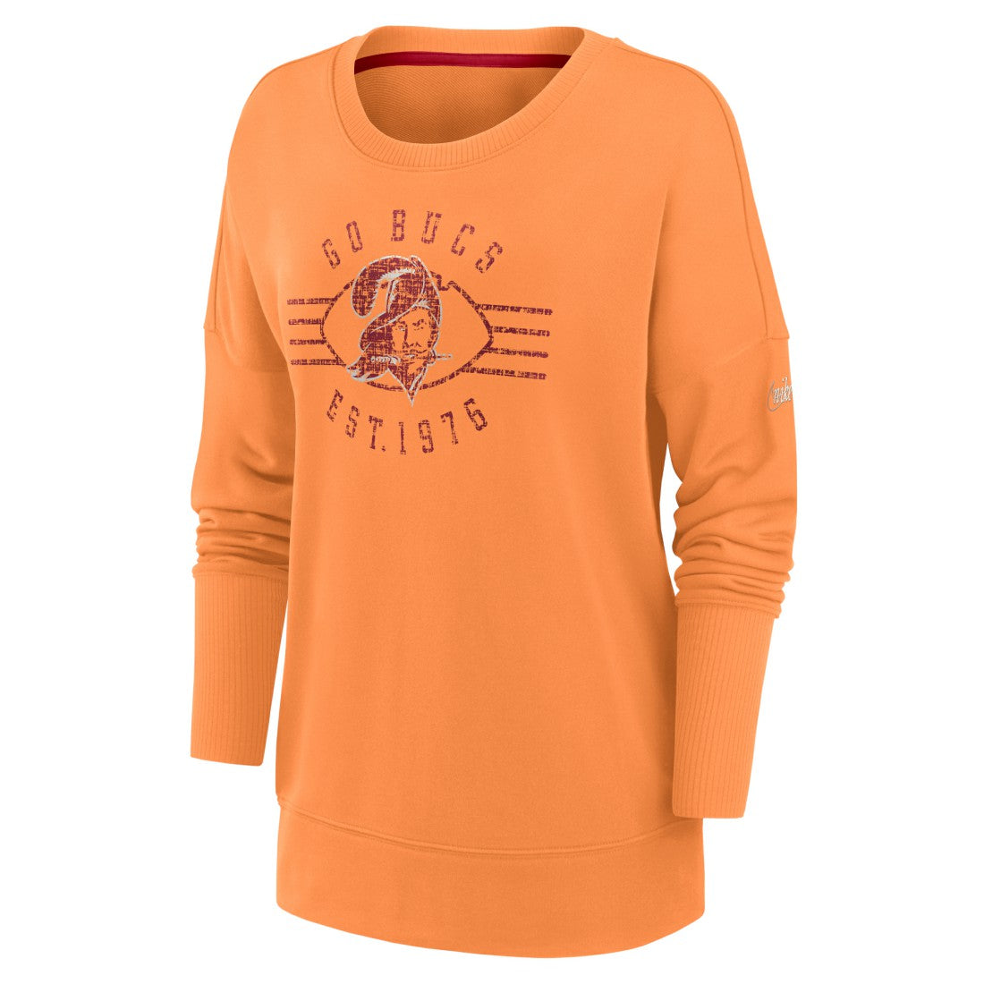 Tampa Bay Buccaneers Women's Rewind Playback Icon Performance Pullover Sweatshirt Orange - Nike