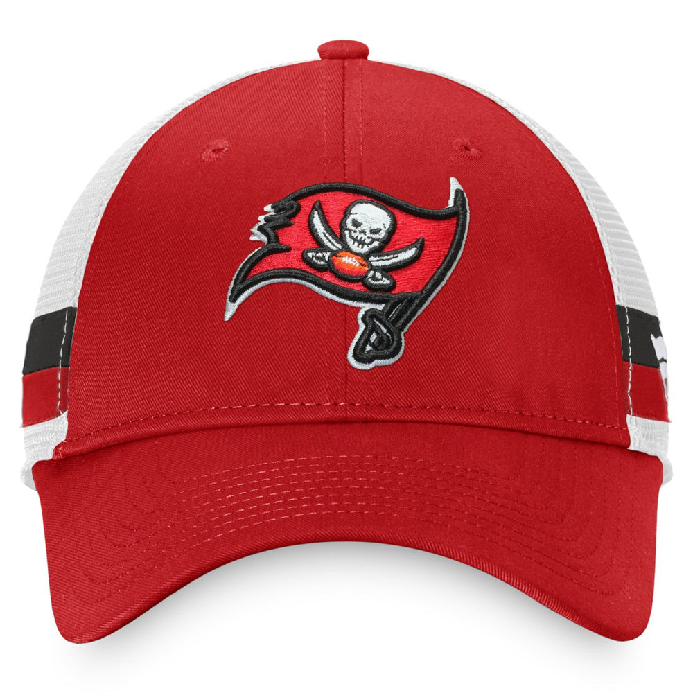 Tampa Bay Buccaneers Iconic Team Stripe Trucker Snapback Hat Red/White - Fanatics
