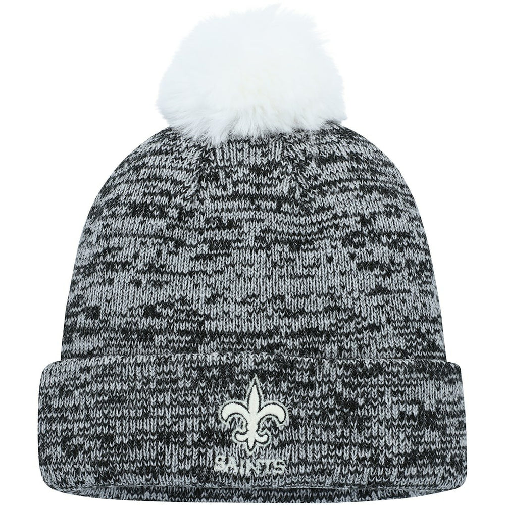 New Orleans Saints Women's Iconic Cuffed Knit Hat with Pom Black - Fanatics