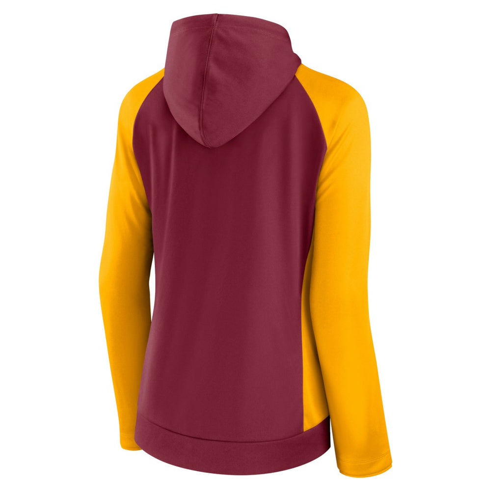 Washington Commanders Women's End Around Lightweight Raglan Full-Zip Hoodie Jacket Burgundy/Gold - Fanatics