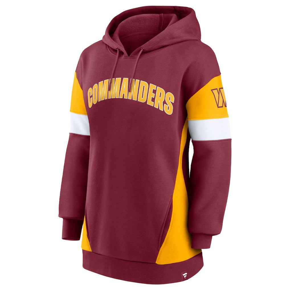 Washington Commanders Women's Lock It Down Pullover Hoodie Burgundy/Gold - Fanatics