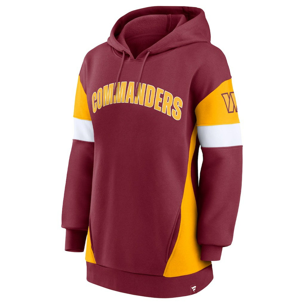 Washington Commanders Women's Lock It Down Pullover Hoodie Burgundy/Gold - Fanatics