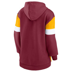 Washington Commanders Women's Lock It Down Pullover Hoodie Burgundy/Gold - Fanatics