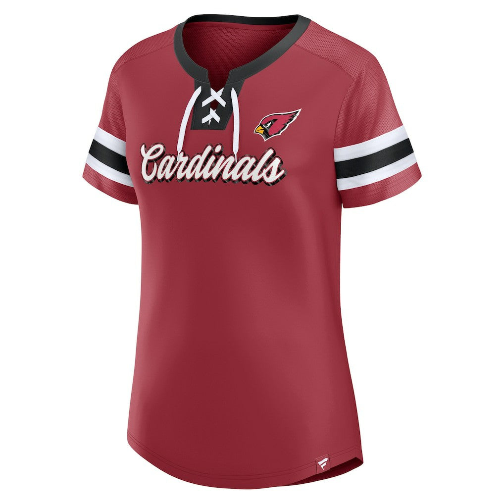 Arizona Cardinals Women's Original State Lace-Up T-Shirt Cardinal - Fanatics