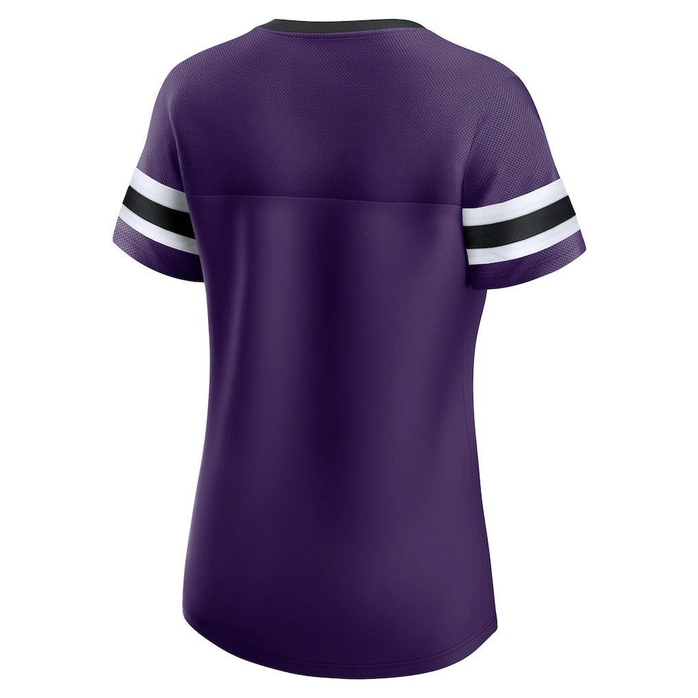 Baltimore Ravens Women's Original State Lace-Up T-Shirt Purple - Fanatics