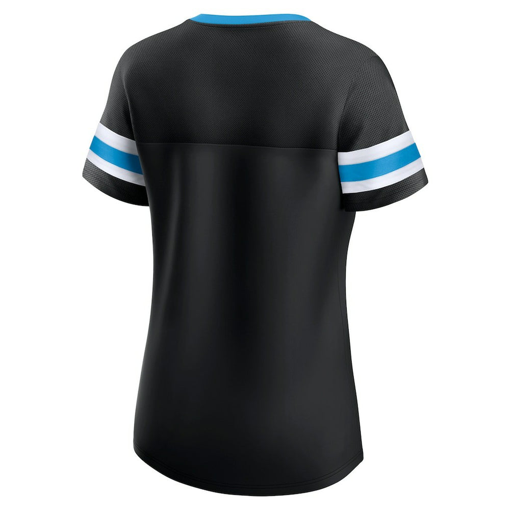Carolina Panthers Women's Original State Lace-Up T-Shirt Black - Fanatics