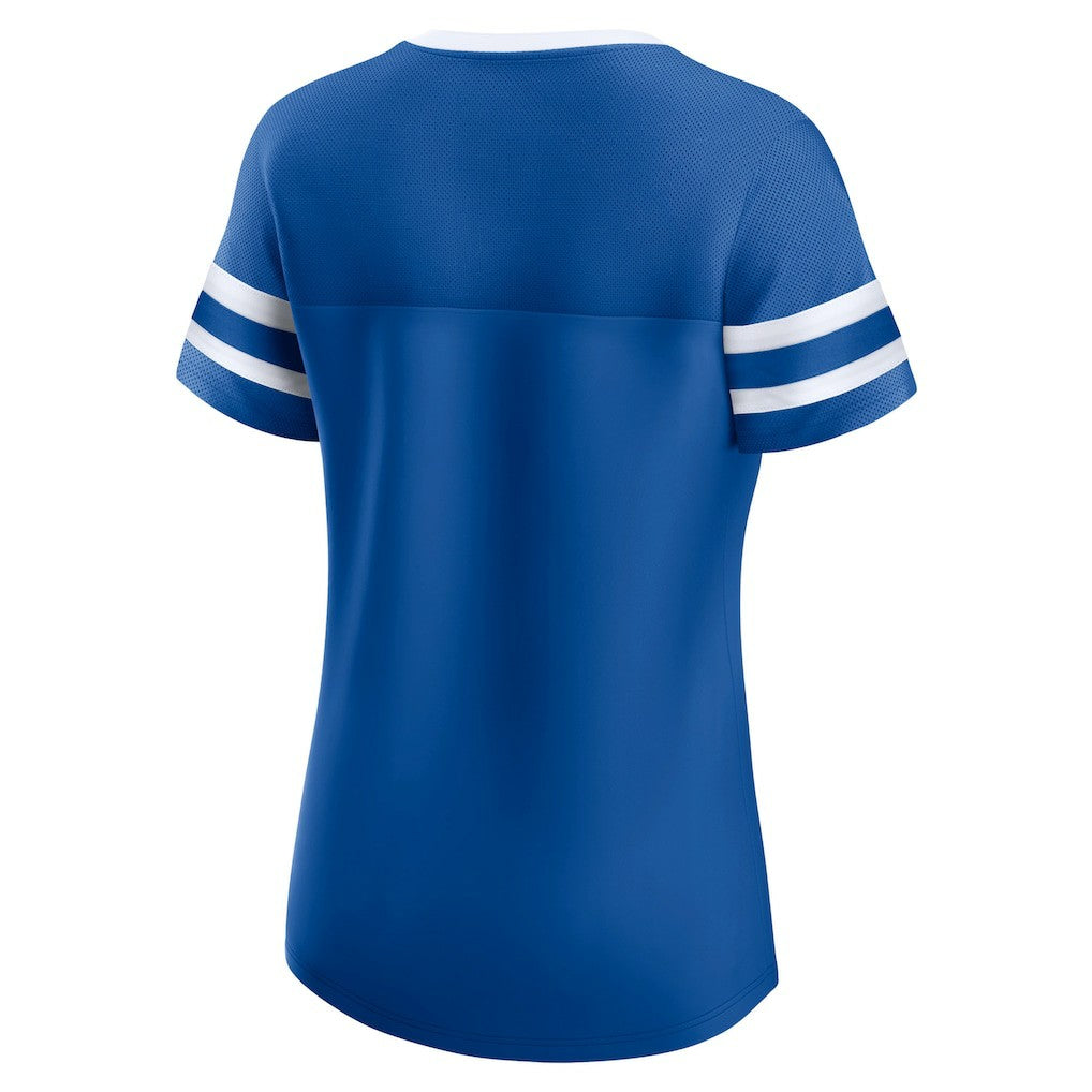 Indianapolis Colts Women's Original State Lace-Up T-Shirt Royal - Fanatics