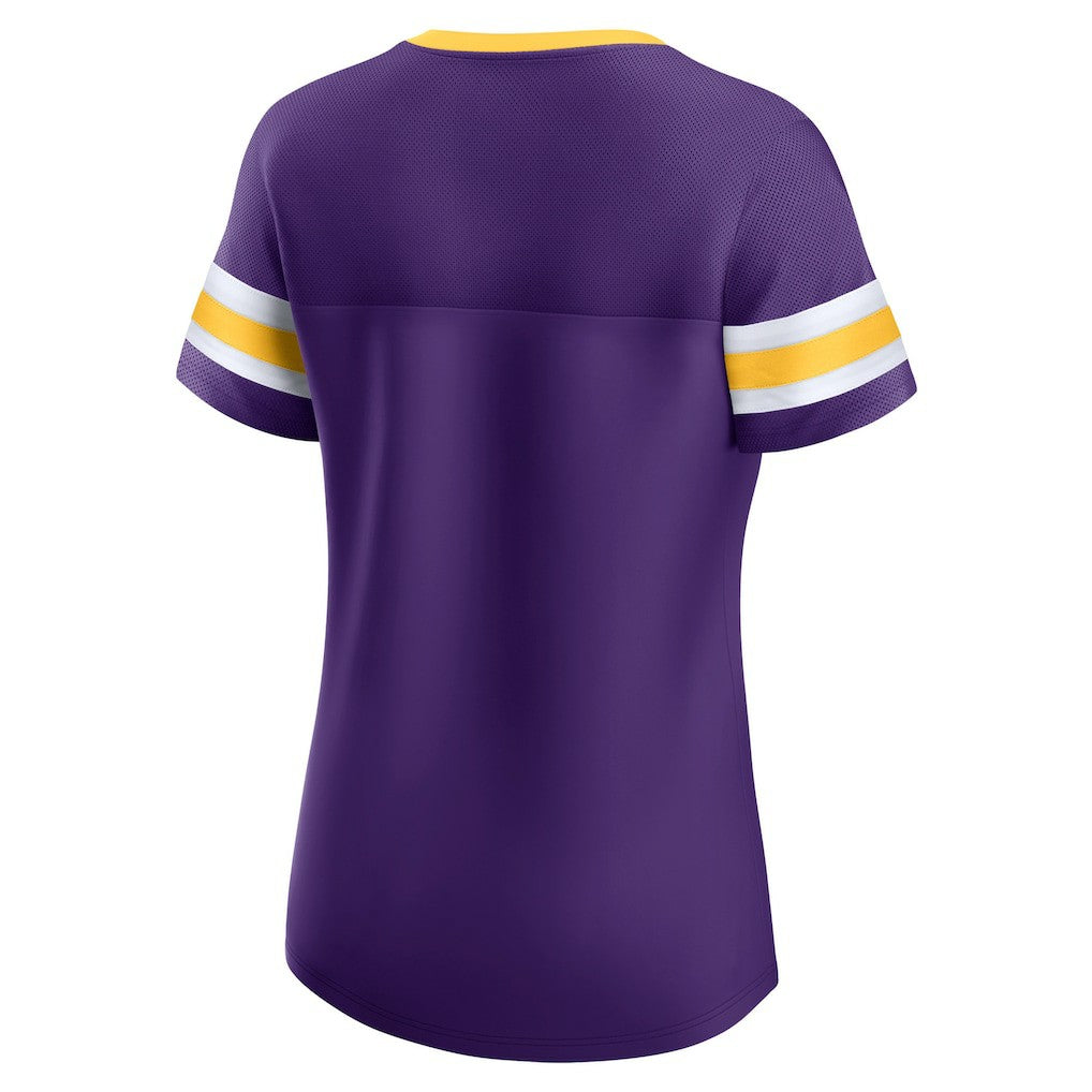 Minnesota Vikings Women's Original State Lace-Up T-Shirt Purple - Fanatics