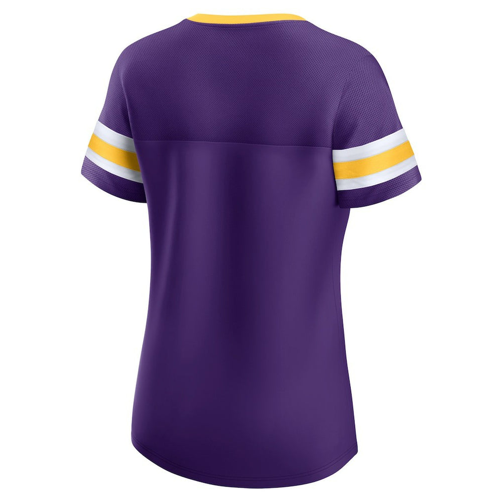 Minnesota Vikings Women's Original State Lace-Up T-Shirt Purple - Fanatics