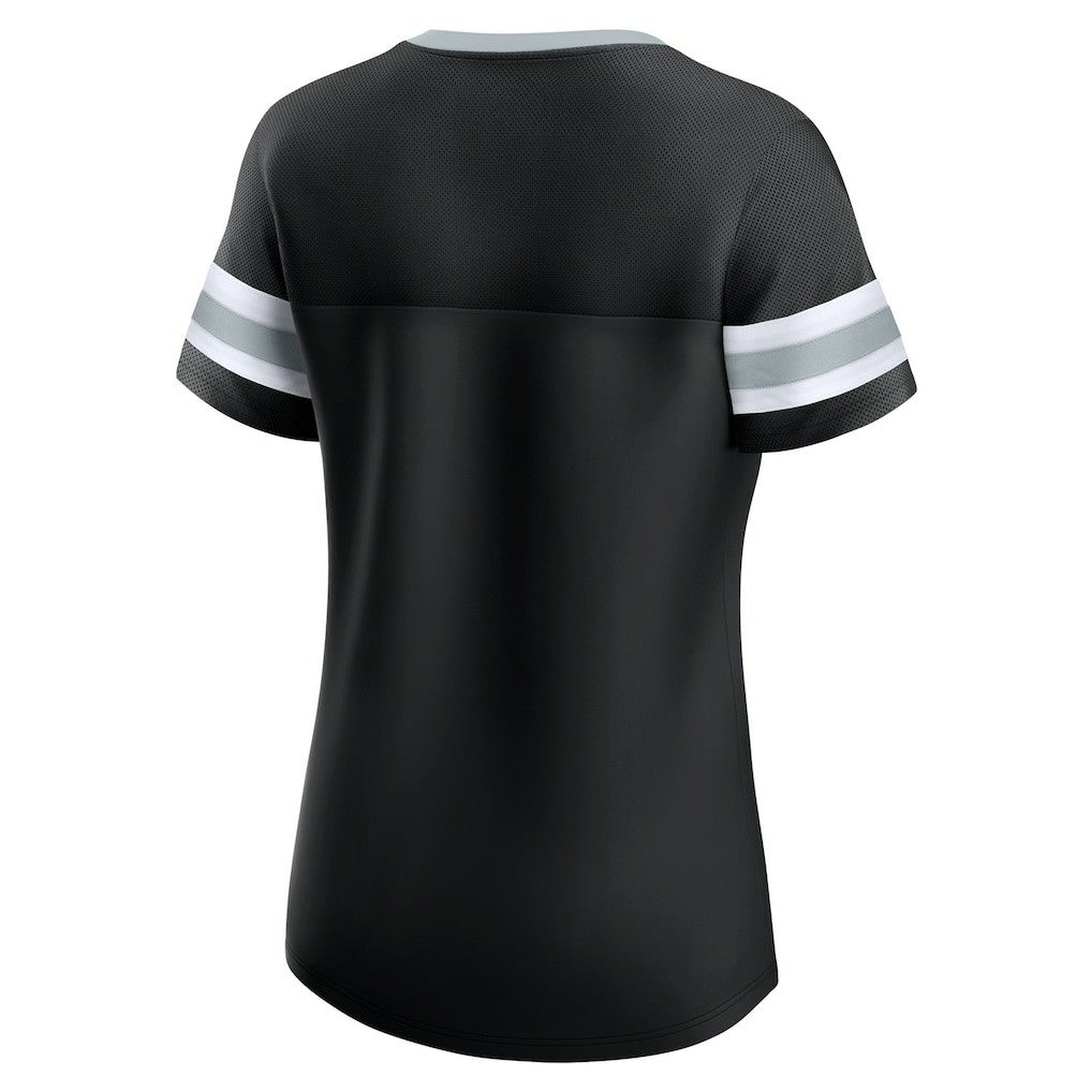 Las Vegas Raiders Women's Original State Lace-Up T-Shirt Black - Fanatics