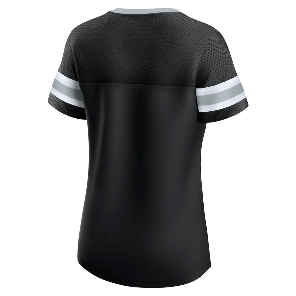 Las Vegas Raiders Women's Original State Lace-Up T-Shirt Black - Fanatics