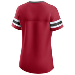 Tampa Bay Buccaneers Women's Original State Lace-Up T-Shirt Red - Fanatics