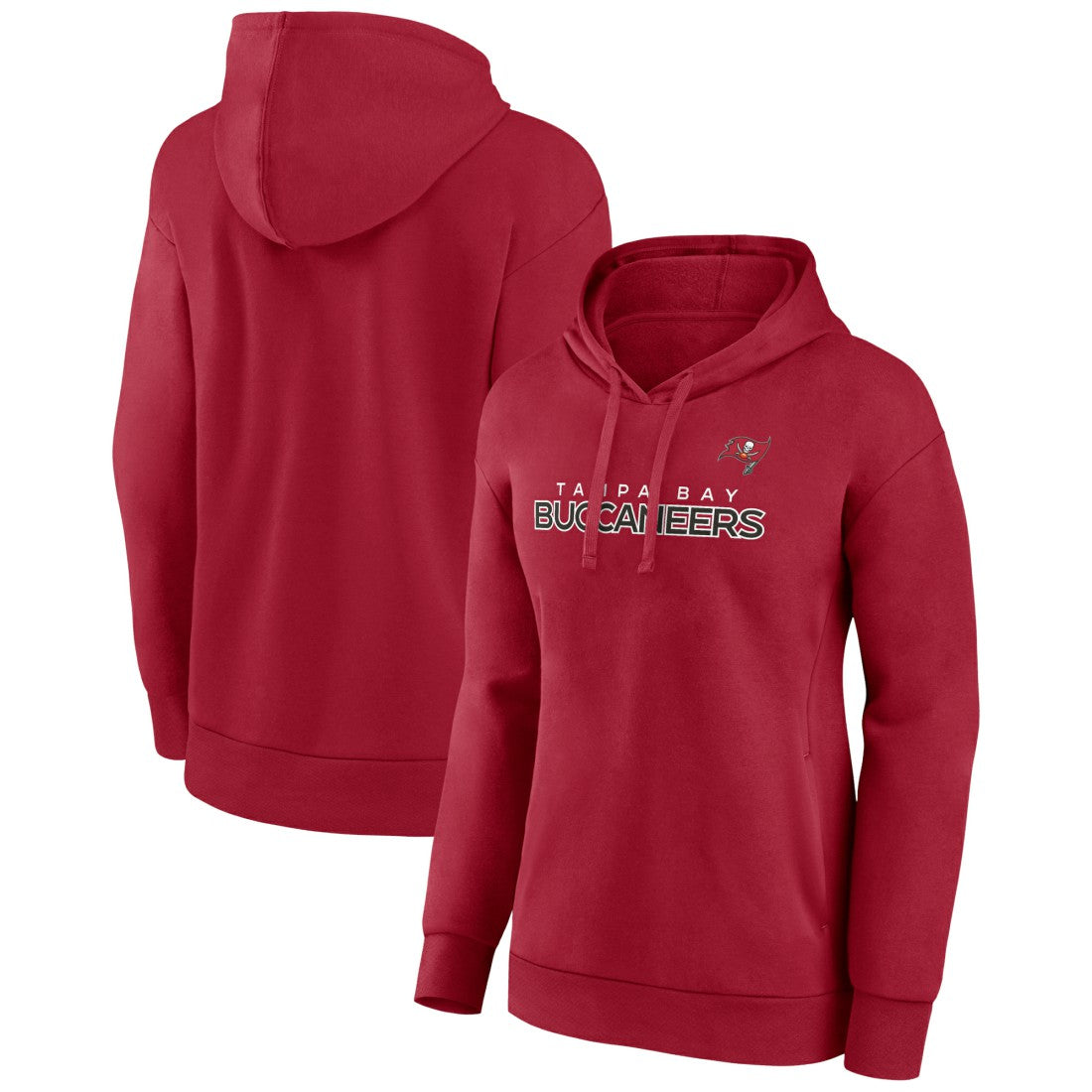 Tampa Bay Buccaneers Women's Iconic Cotton Fleece Checklist Pullover Hoodie Red - Fanatics