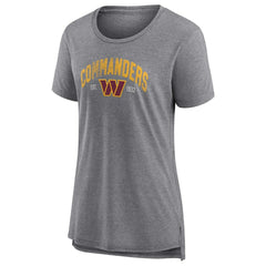 Washington Commanders Women's Drop Back Modern T-Shirt Heathered Gray - Fanatics