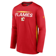 Calgary Flames - Fanatics Authentic Pro Rink Performance Long Sleeve T-Shirt Red