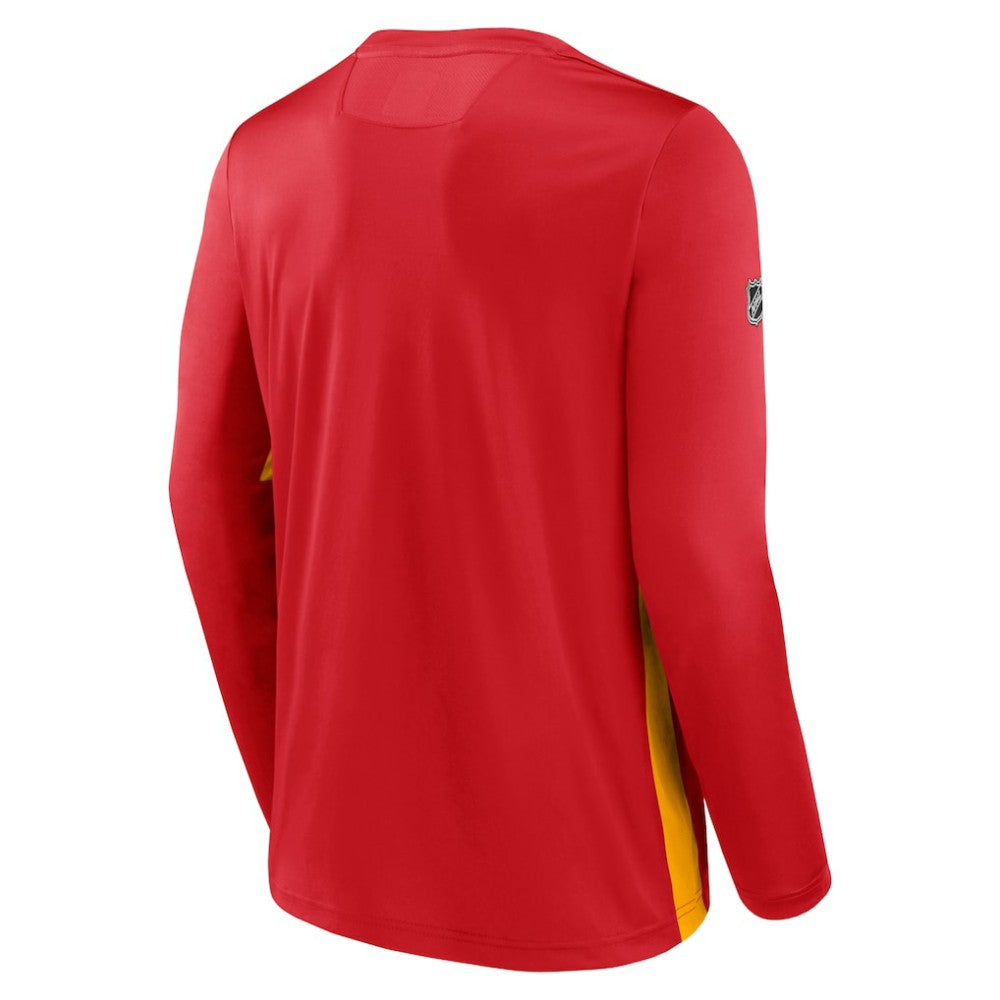 Calgary Flames - Fanatics Authentic Pro Rink Performance Long Sleeve T-Shirt Red