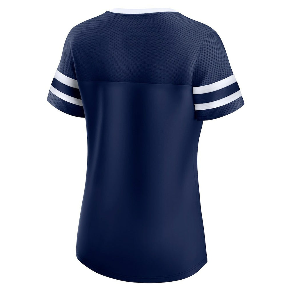 Dallas Cowboys Women's Original State Lace-Up T-Shirt Navy - Fanatics