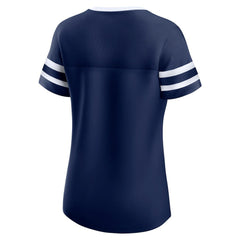 Dallas Cowboys Women's Original State Lace-Up T-Shirt Navy - Fanatics