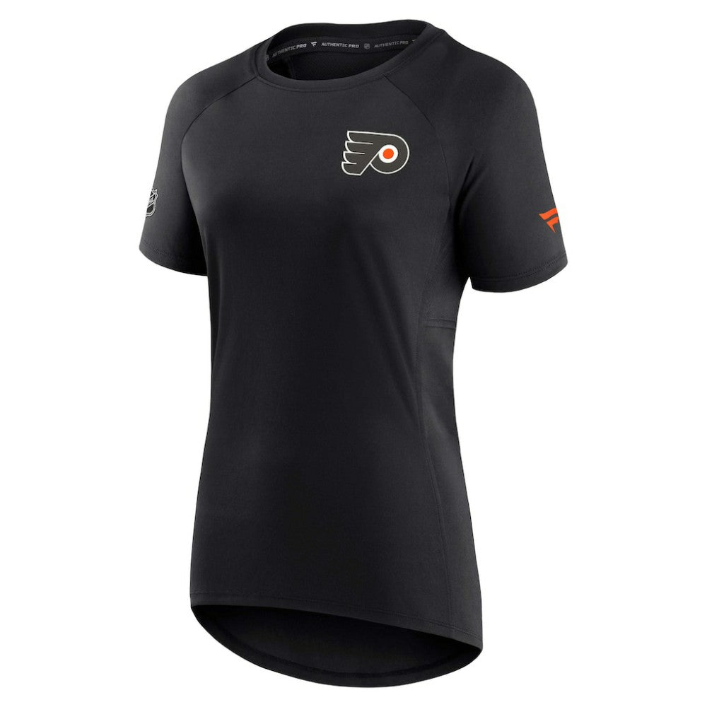Philadelphia Flyers - Fanatics Women's Authentic Pro Rink Raglan Tech T-Shirt Black
