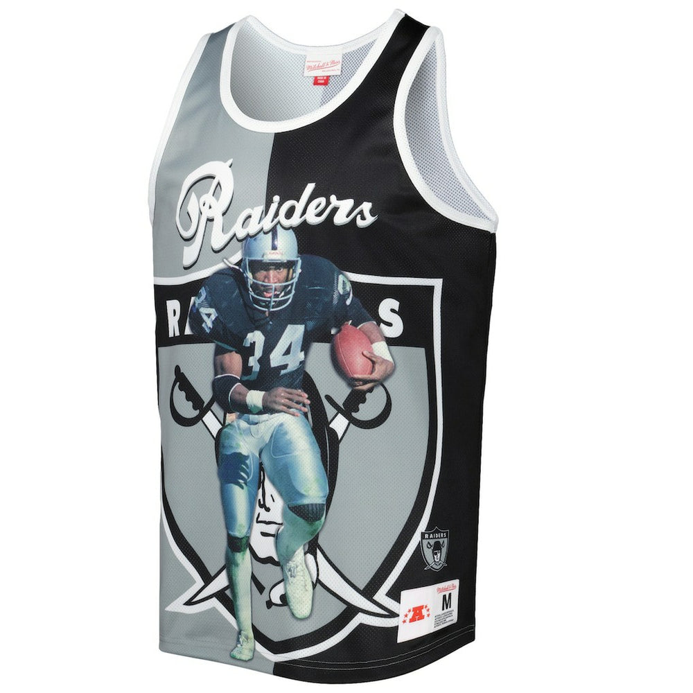 Bo Jackson Las Vegas Raiders Retired Player Graphic Tank Top Black/Silver - Mitchell & Ness