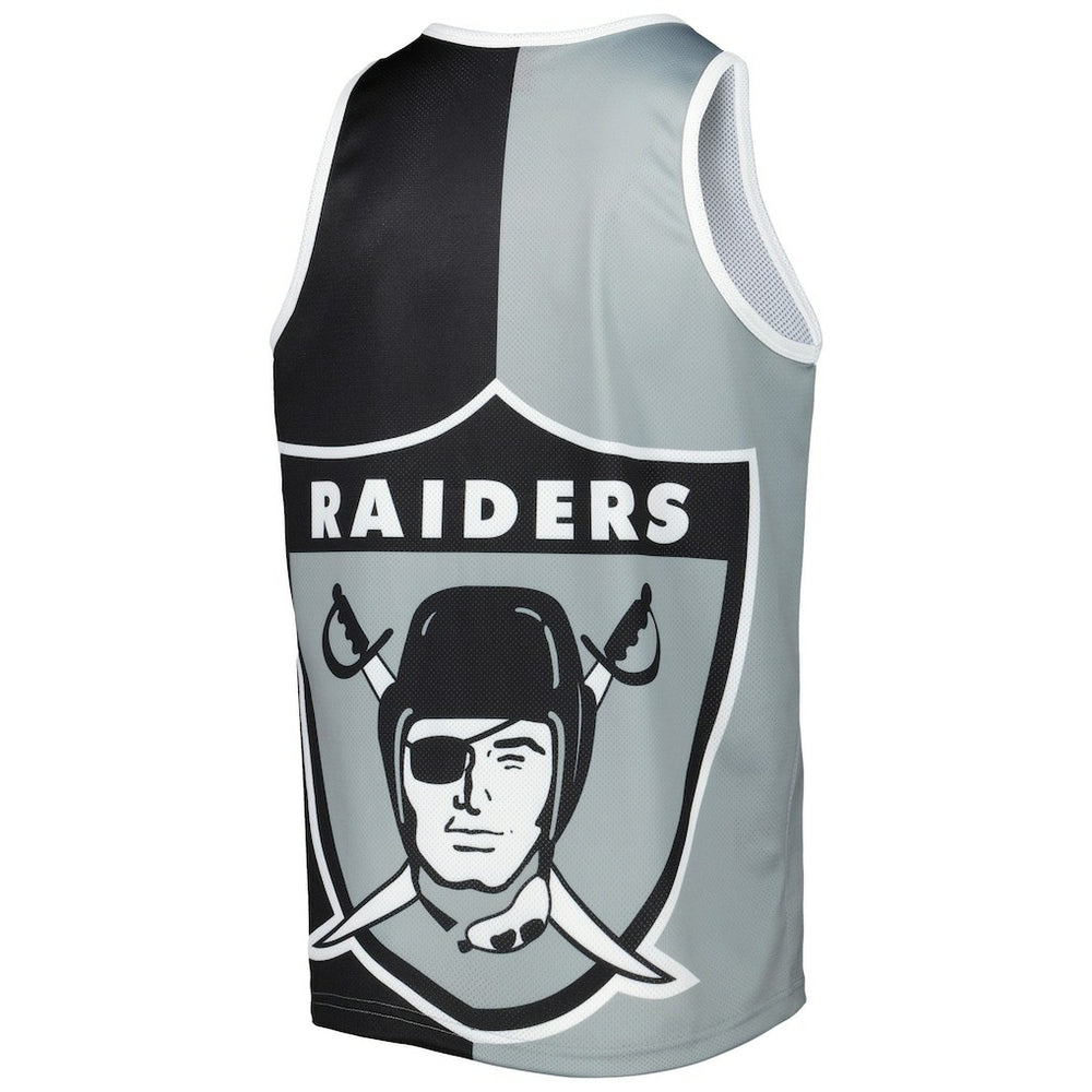 Bo Jackson Las Vegas Raiders Retired Player Graphic Tank Top Black/Silver - Mitchell & Ness