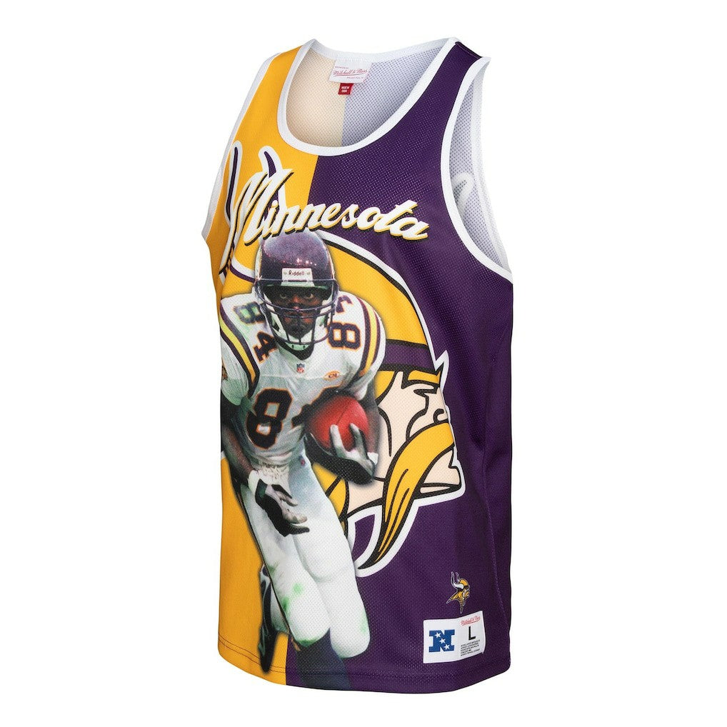 Randy Moss Minnesota Vikings Retired Player Graphic Tank Top Purple/Gold - Mitchell & Ness
