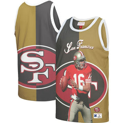Joe Montana San Francisco 49ers Retired Player Graphic Tank Top Black/Gold - Mitchell & Ness