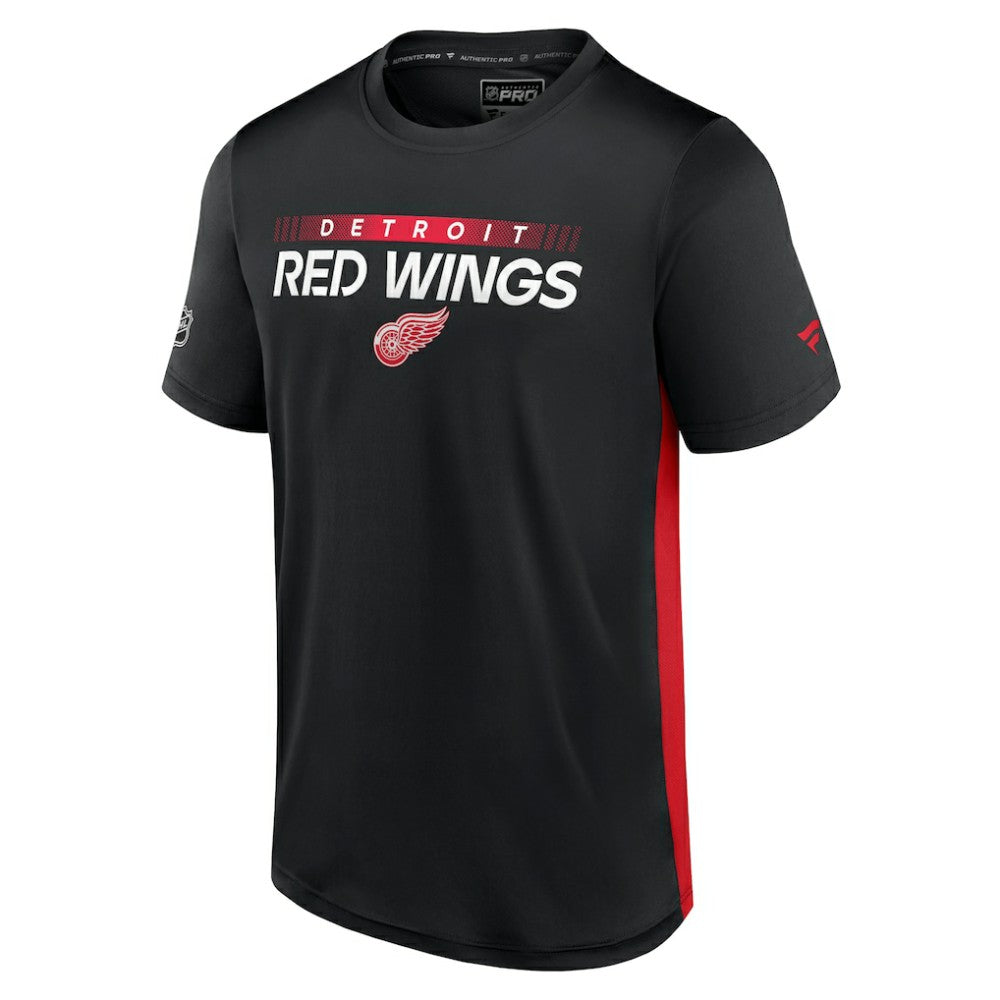 Detroit Red Wings - Fanatics Authentic Pro Rink Tech T-Shirt Black/Red