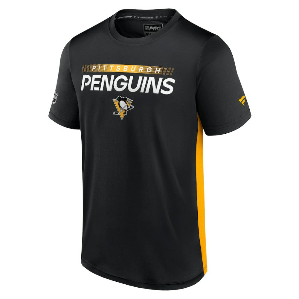 Pittsburgh Penguins Fanatics Authentic Pro Rink Tech T-Shirt Black/Gold
