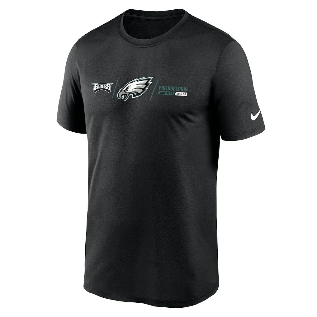 Philadelphia Eagles Horizontal Lockup Legend T-Shirt Black - Nike